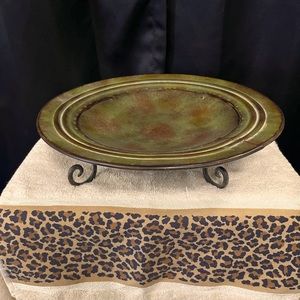 13” Metal Decorative Dish